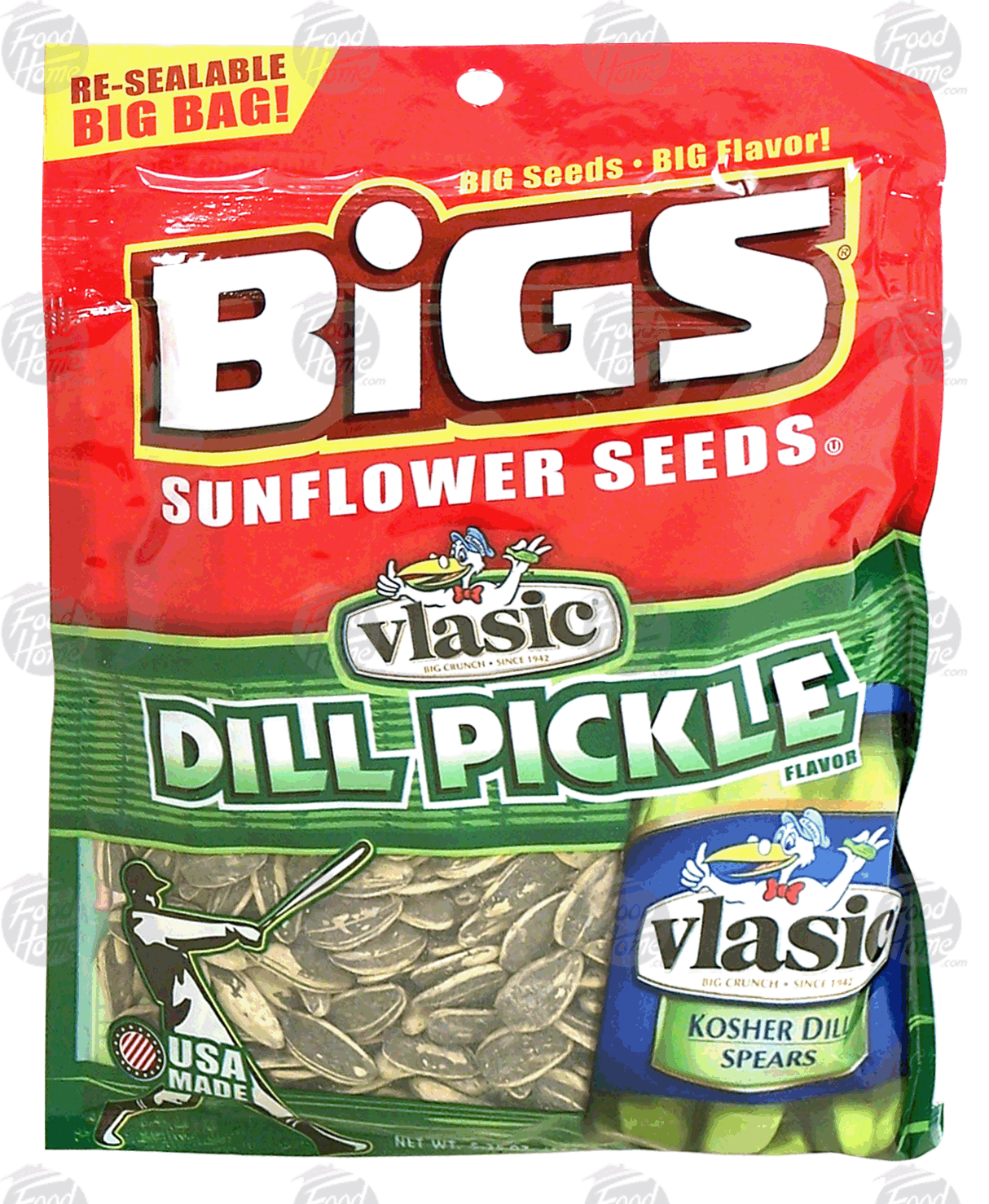 Bigs Vlasic dill pickle flavor sunflower seeds in shell Full-Size Picture